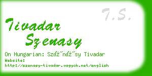 tivadar szenasy business card